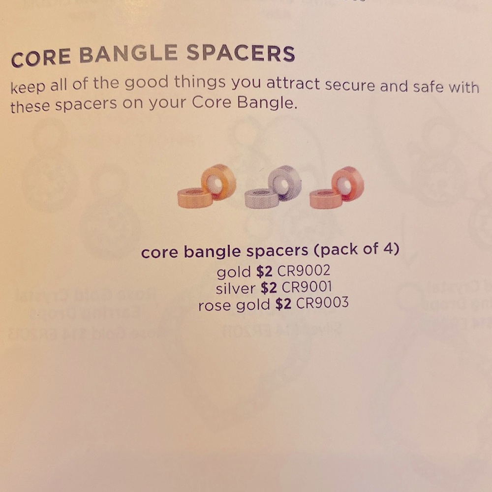 Origami Owl Core Bangle Bracelet Spacers Silver pack of 4